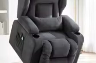 COMHOMA Poltrona Relax Elétrica Reclinável com Massagem e TV